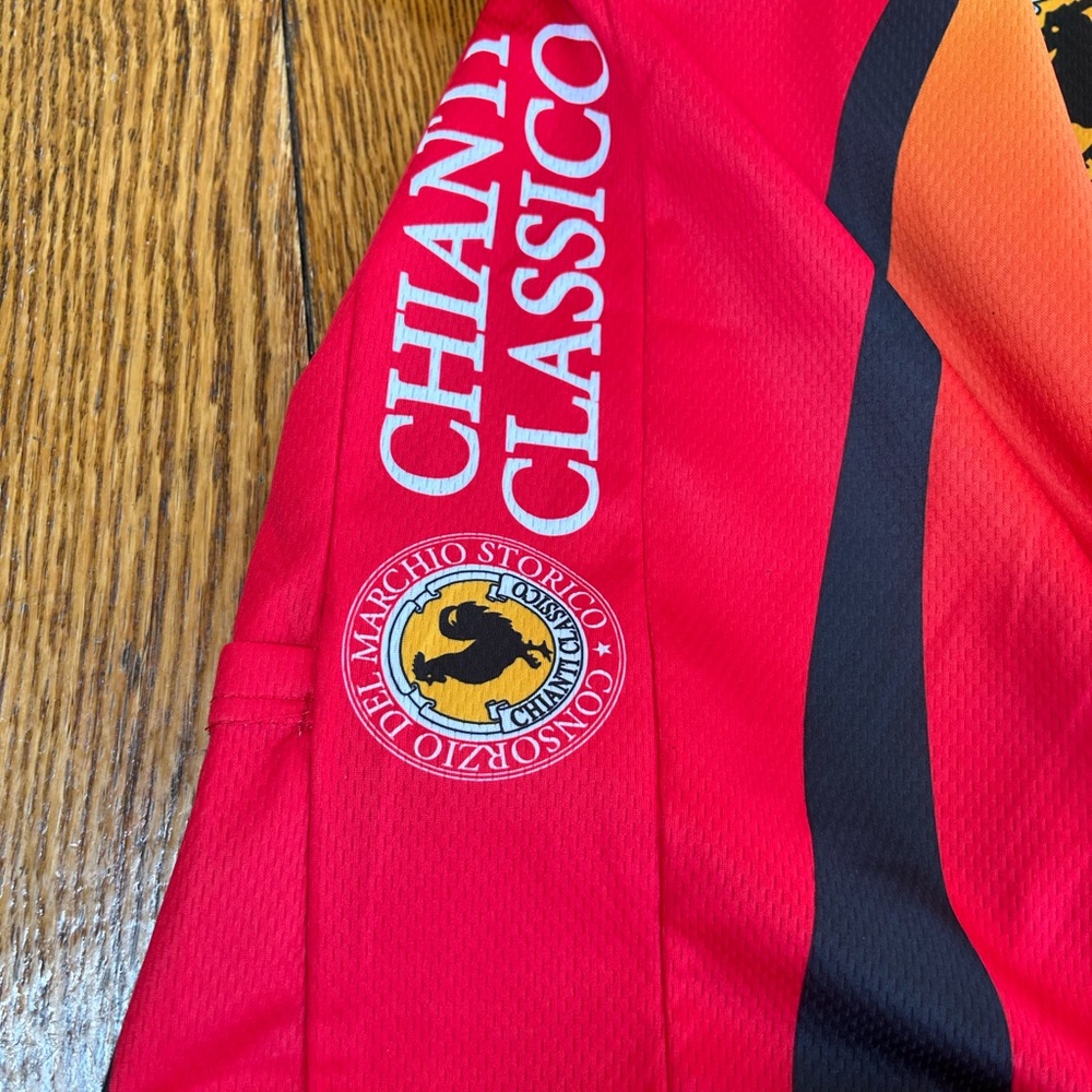 SMS Santini cycling jersey red/gold w/back pockets.Chianti Classico. Size XXL. - Picture 10 of 12
